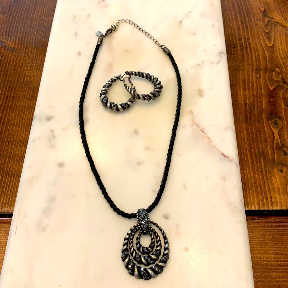 Lia Sophia necklace and earring set.